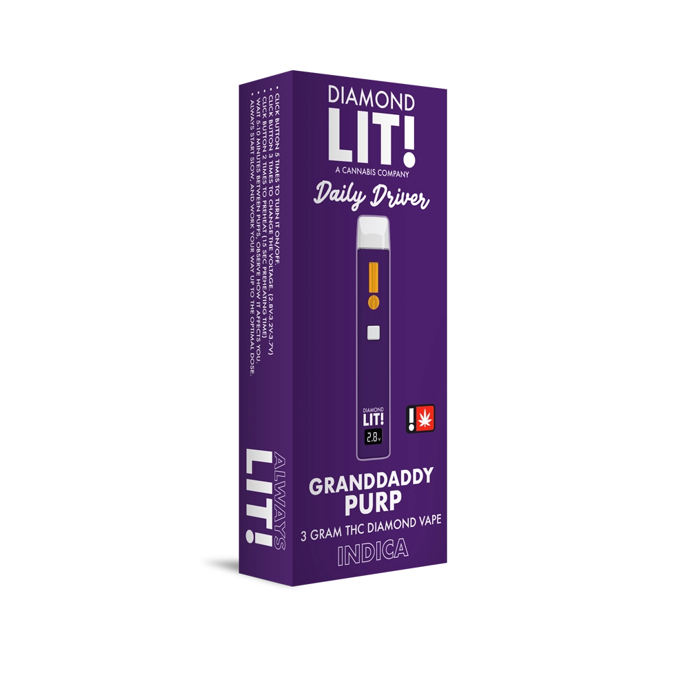 cannabis disposable vape washington dc Diamond LIT Daily Driver THC Disposable Vape 3G – Diamond LIT
