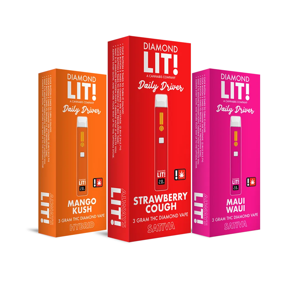 Diamond LIT Daily Driver THC Disposable Vape 3G