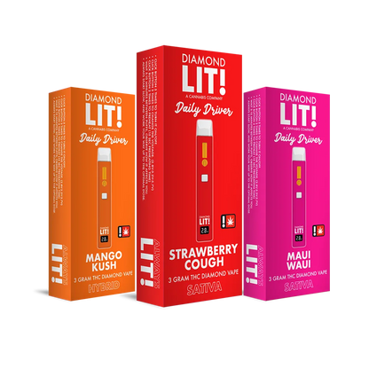 Diamond LIT Daily Driver THC Disposable Vape 3G
