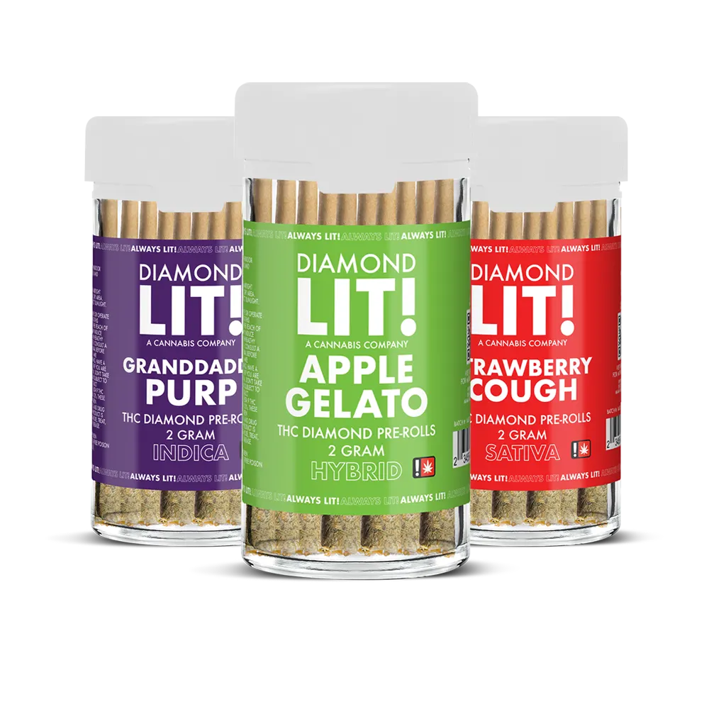 Diamond LIT THC With Diamonds Pre Rolls 20G