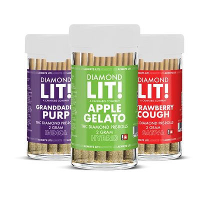 Diamond LIT THC With Diamonds Pre Rolls 20G