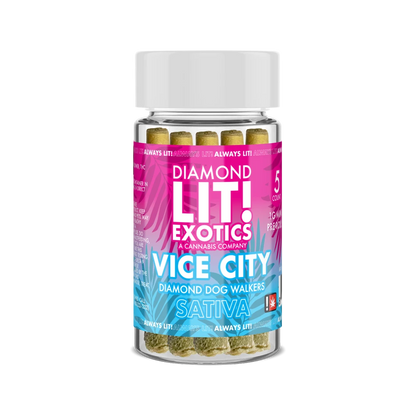 Diamond LIT Exotics Diamond Dog Walkers THC Pre Rolls 5G